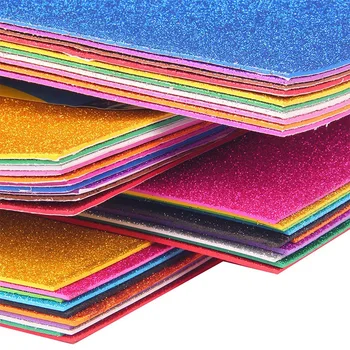 

10Pcs 2Mm Thick A4 With Gold Powder Sheet Material Glitter Bright Sponge Paper Foam Paper Kindergarten Diy Handmade