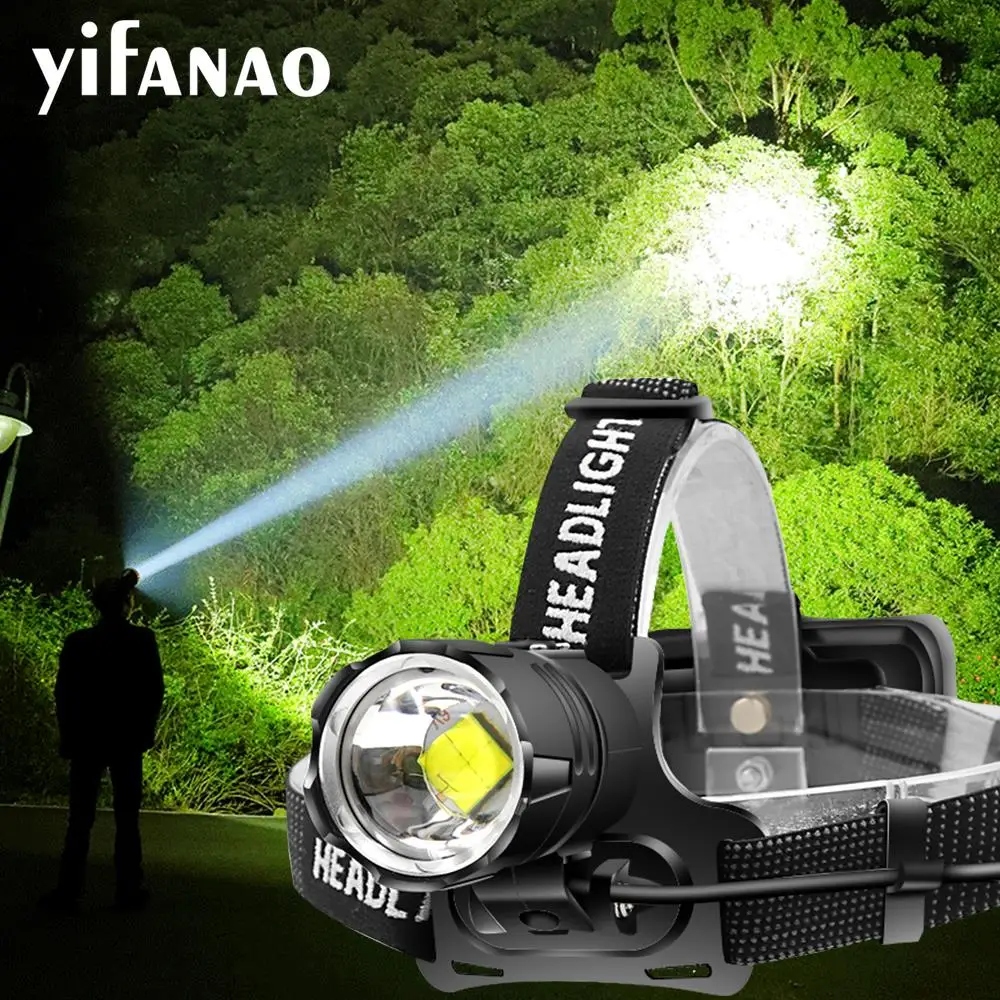 7000LM XHP70.2 светодиодный налобный фонарь XHP50 фар 18650 Xlamp USB Перезаряжаемые кемпинг