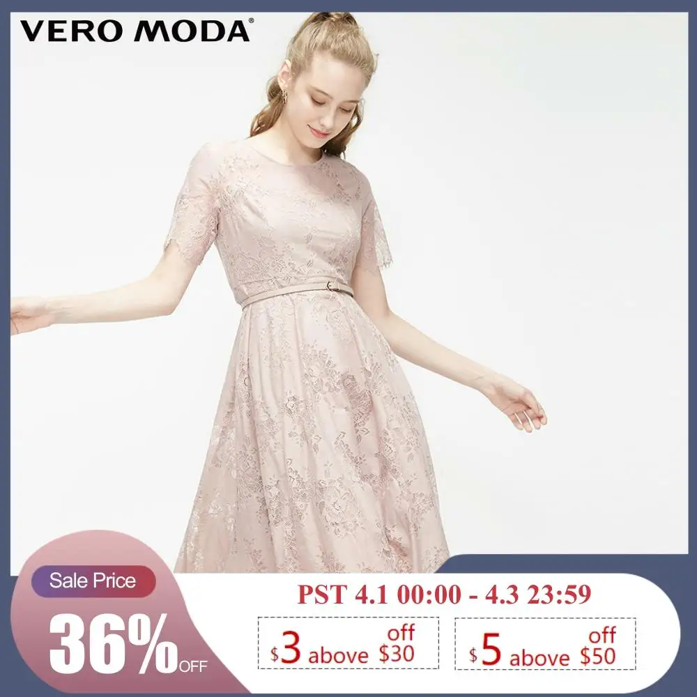 

Vero Moda Women's Round Neckline Laced Dress | 31927B536