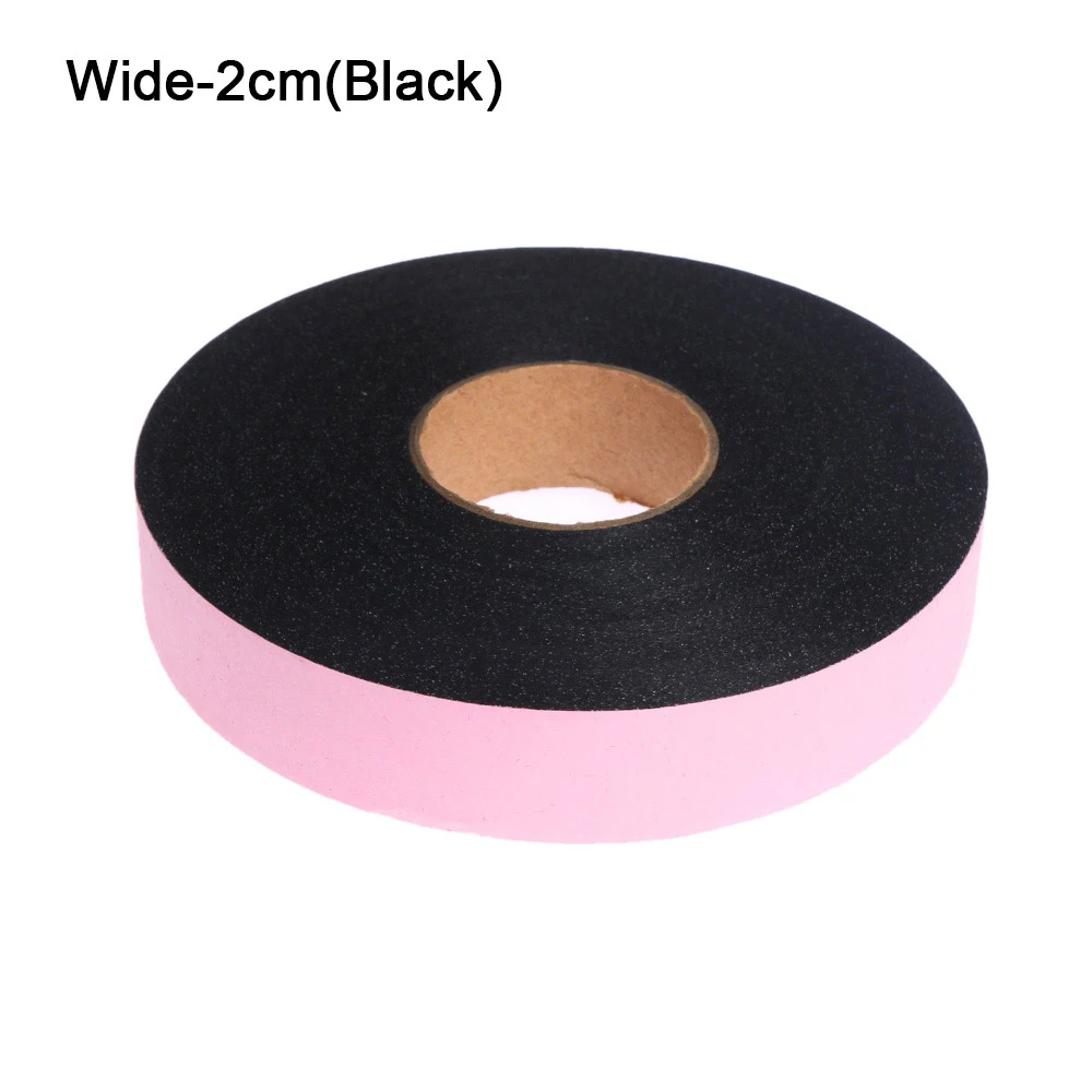 black 2cm 1 рулон 100 м двухсторонняя тканевая термоклейкая лента клейкая лента железная клейкая лента для шитья прикручивающаяся кромка нетканый тканевый вкладыш - Цвет: black 2cm