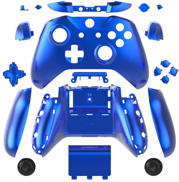 Plating Case Housing Full Shell Faceplates ABXY Buttons RB LB Bumpers Back Rails for Xbox One S Slim 3.5mm Headphone Jack