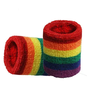 Pols Guard Kleur Zweet-Absorberende Sport Zes-Kleur Handdoek Polsband Basketbal Badminton Pols Bescherming