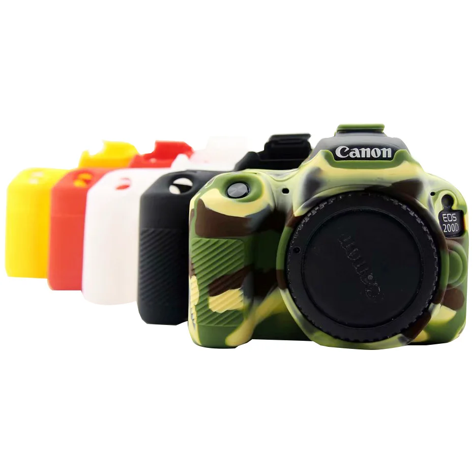 Мягкий силиконовый чехол TENENELE для камеры Canon EOS 200D II резиновый защитный 200dii