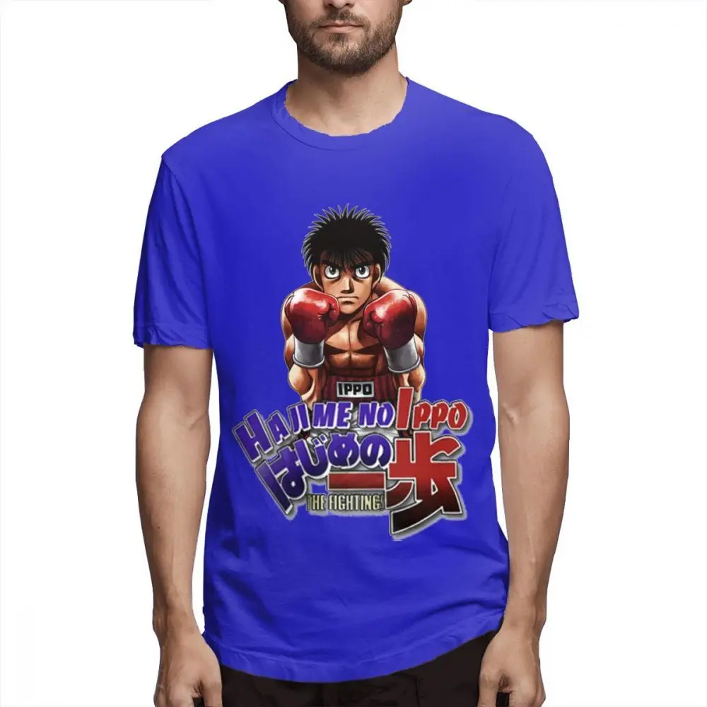 One yona/мужская футболка на заказ Hajime No Ippo Homme, повседневные уникальные качественные хлопковые футболки для мальчиков - Цвет: blue