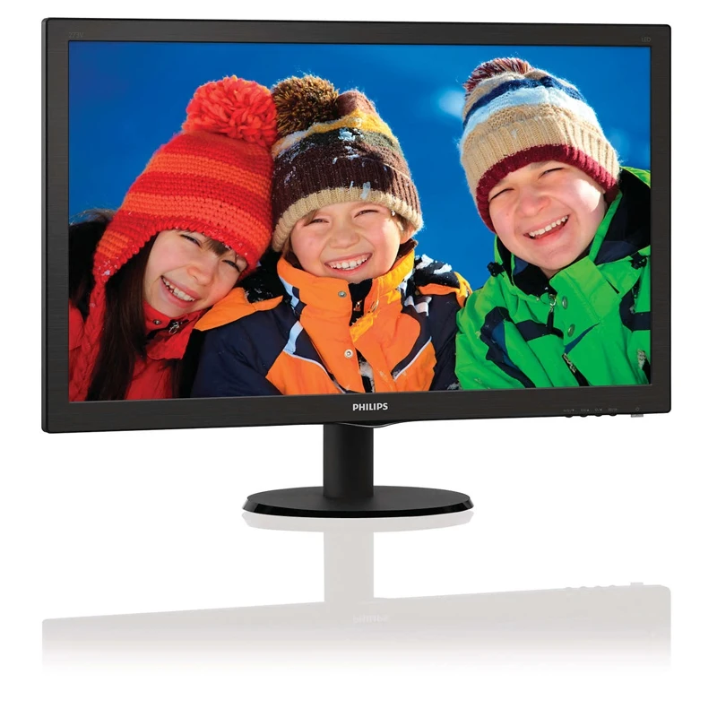 МОНИТОР 27" PHILIPS 273V5LSB/00(01) Black(LED, 1920x1080, 5 ms, 170°/160°, 300 cd/m, 10M:1,+DVI