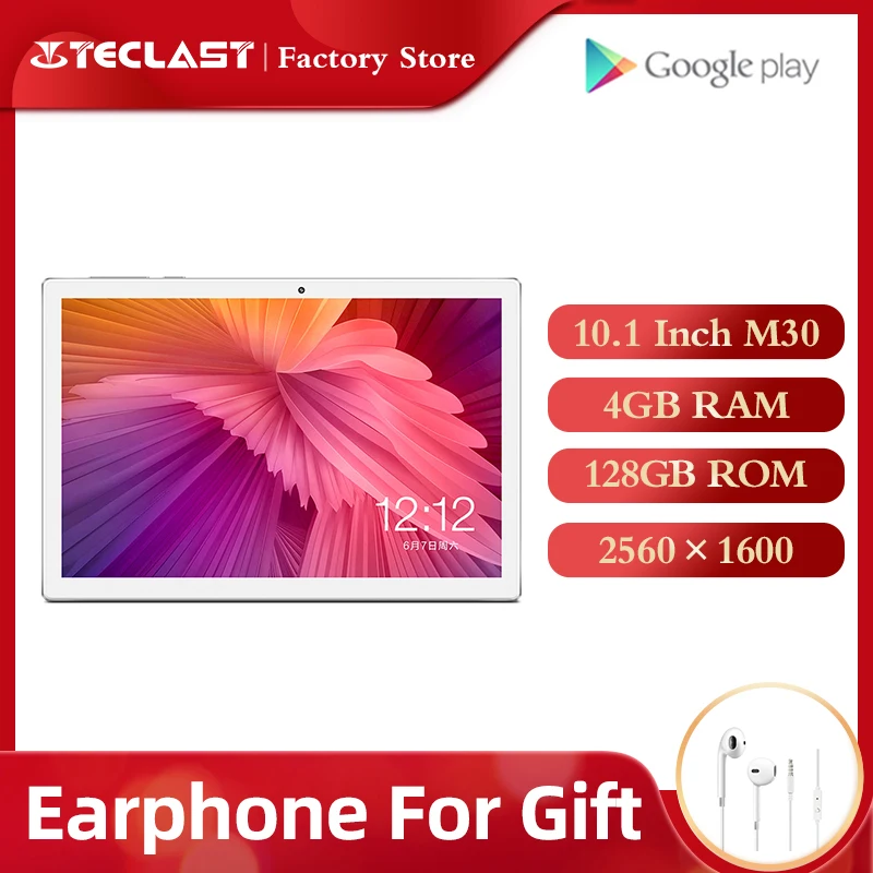 Планшеты Teclast M30 планшетный ПК 10,1 дюймов Andriod 2560*1600 IPS 4G Телефонный звонок ноутбук 4 Гб RAM 128 ГБ ROM Type C GPS|Планшеты|   | АлиЭкспресс
