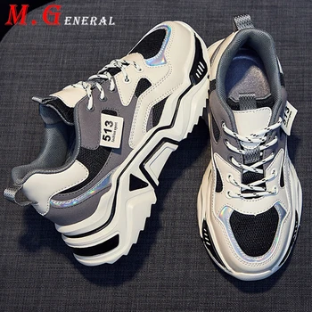 

Lace-Up Women Sport Shoes Thick Bottom Women's Sneakers for Running Breathable Mesh Woman Shoes Sports Increase Daddy Shoe Q33