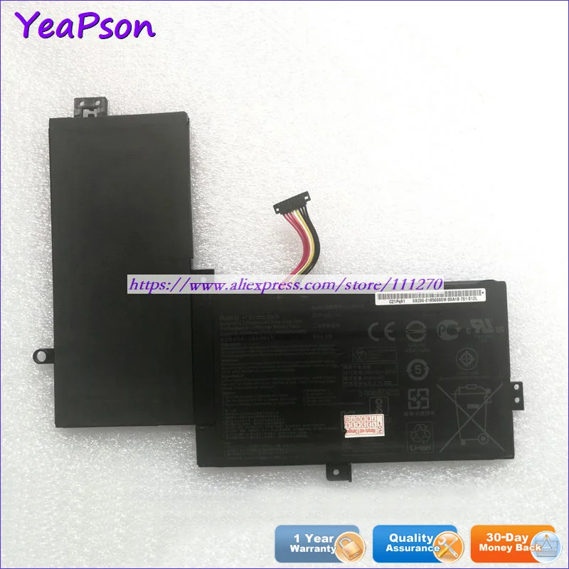 Yeapson 7 6 в 38 Втч подлинный C21N1518 Аккумулятор для ноутбука Asus Vivobook TP501UA | Компьютеры и