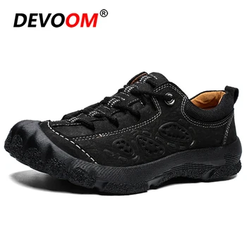 

Winter Outdoor Mens Hiking Shoes Waterproof Genuine Leather Tactical Boots Desert Sneakers Men Anti-Slip Climbing Trekking Shoes