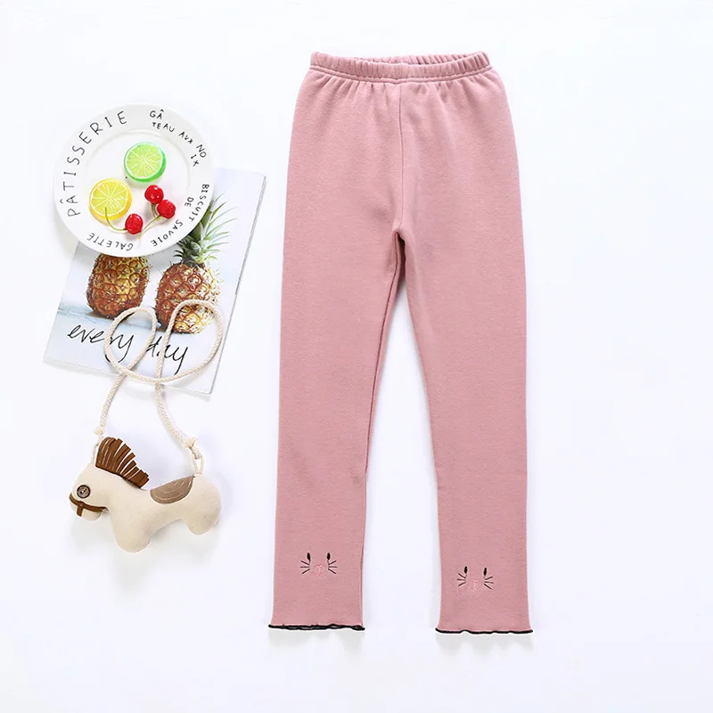 XL-Warm-Pink Новинка, Леггинсы для девочки Детские getry брюки на теплую весну брюки, леггинсы для девочек, для детей Одежда для детей 2-9 лет - Цвет: XL-Warm-Pink