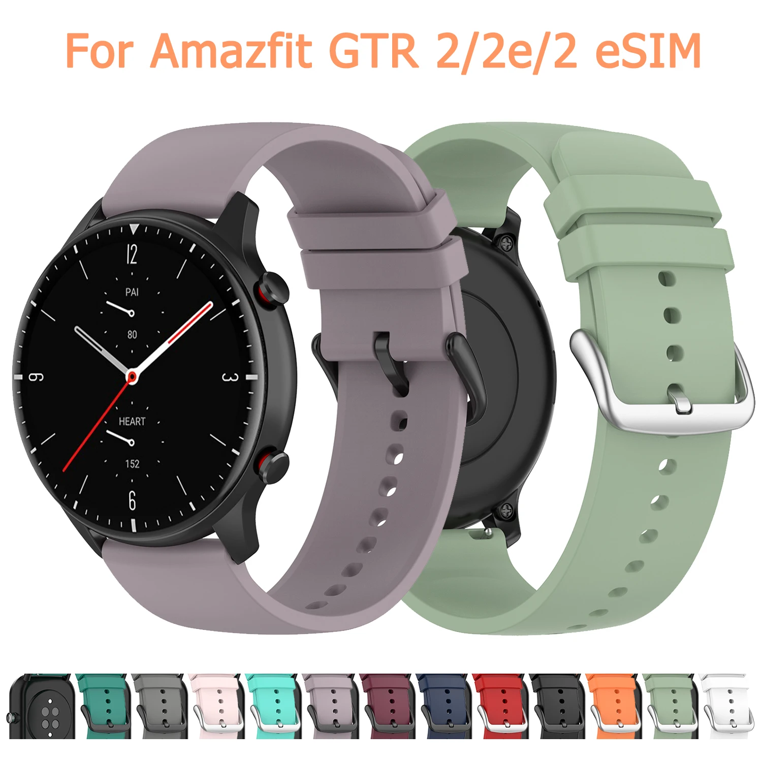Correa de silicona para reloj Amazfit GTR 2, eSIM 2e, 47MM, accesorios para relojes  Amazfit GTR3, GTR 3 Pro, Zepp Z
