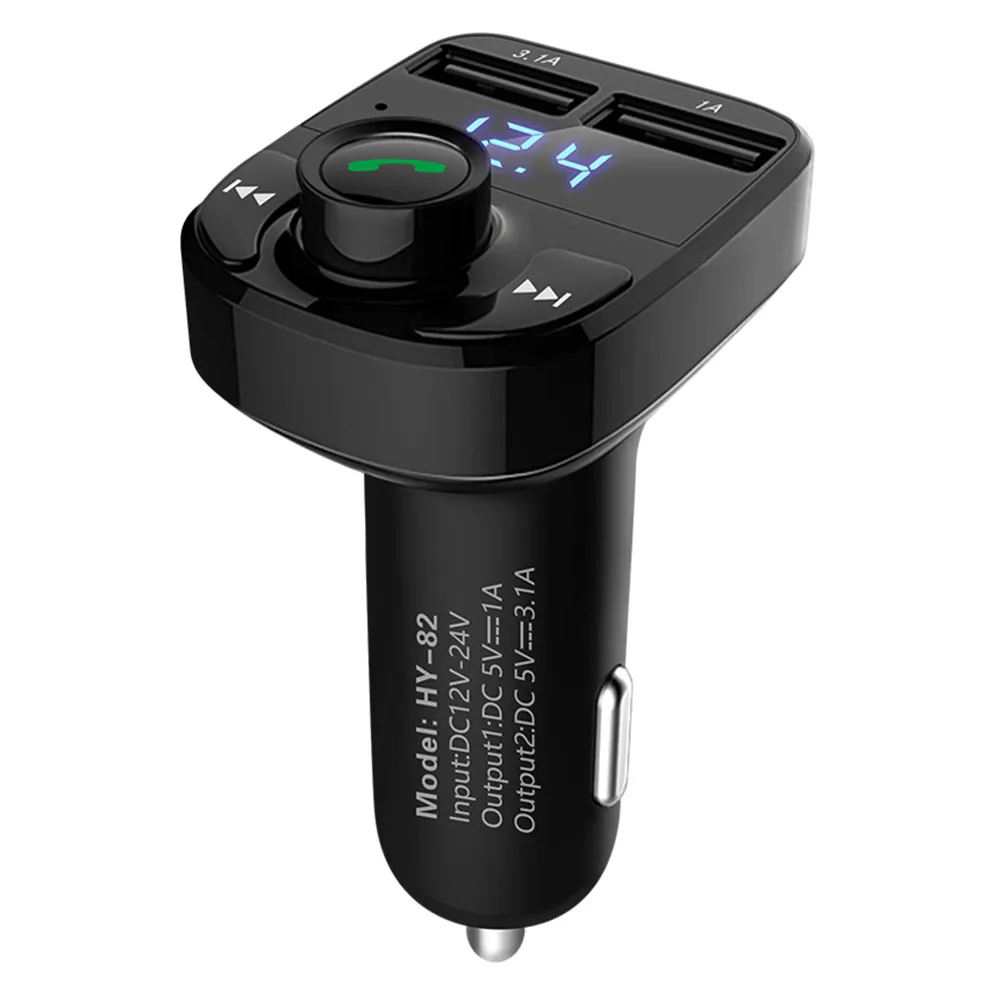 

FM Transmitter Aux Modulator Bluetooth Handsfree Car Kit Car Audio MP3 Player with 3.1A Quick Charge Dual USB Car Charger