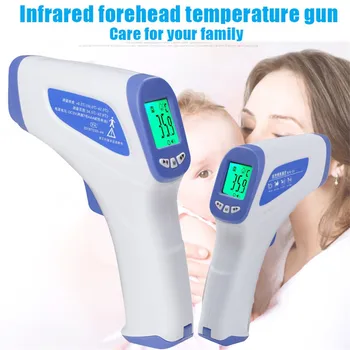 

38# Forehead Non Contact Infrared Thermometer Digital Measure Tool Ir Infrared Touch-free Body Temporal Thermometer Measure Tool