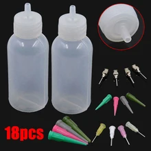 18 шт. тату в виде бутылки комплект хны пустой аппликатор бутылка временная татуировка боди-арт с соплом красота Makesup краски аксессуары