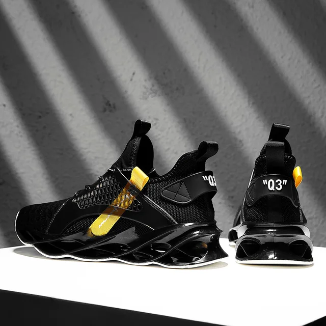 US $20.39 2020 Blade Cushioning Sport Shoes Breathables Running Shoes for Men Jogging Sneakers Lace Up 360 Wa