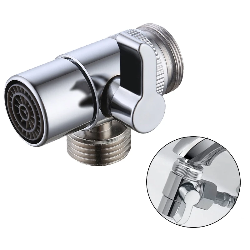 

Copper Kitchen Faucet Valve Diverter Bathroom Adapter Splitter Sink Valve Water Tap Valve Diverter for Home Toilet Bidet Sprayer