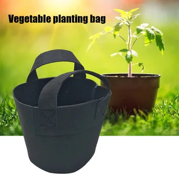 

Garden Vegetable Potato Felt Planting Bag 10L Flower Pot Seedling Growing Bags Growing Box Round Pot Container