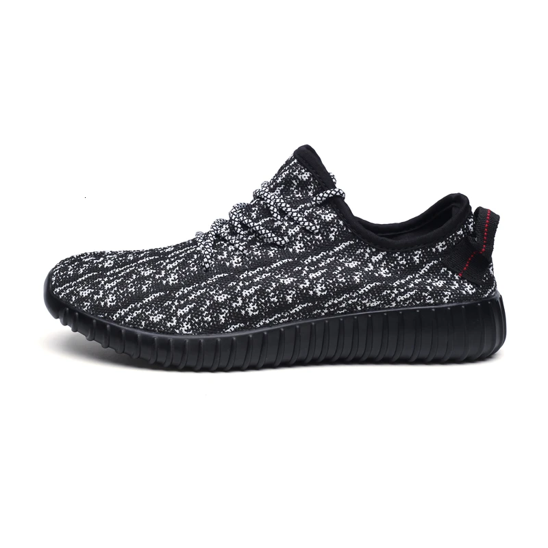 Новинка; Flyknit; мужская повседневная обувь; удобная мужская обувь; дышащие кроссовки на шнуровке; осенний светильник; Tenis Masculino; Мужская обувь; zapatos hombre - Цвет: Темно-серый