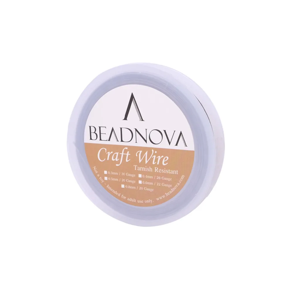 BEADNOVA 20 Gauge проволока из нержавеющей стали тускнеустойчивая блестящая стальная