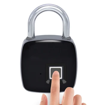 

Fingerprint Lock Smart Keyless Padlock For Door Box Waterproof USB /Charging New