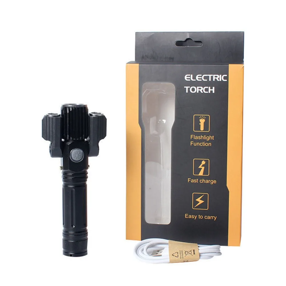 20000LM Police Tactical T6 LED 3 Modes 18650 Flashlight Zoomable 3 Head Light US