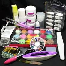 Профессиональный Полный акриловый жидкий порошок для дизайна ногтей кусачки для кончиков набор инструментов
