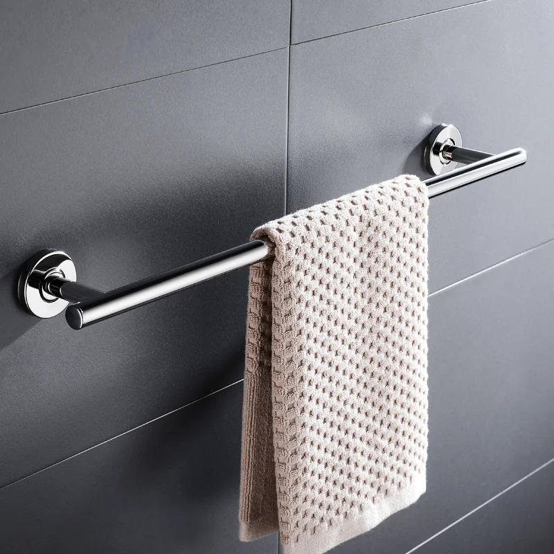 Towel Bar Single Towel Rack Bathroom Stainless Steel Polished Wall Mounted Holder for Shower Room