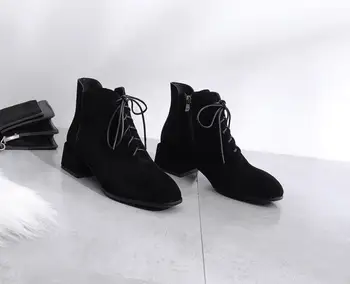 

2019 new wild cotton boots winter with leather single boots with Martin boots children's boots