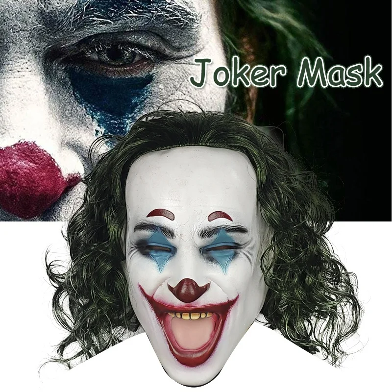 Унисекс для мужчин женщин фильм Джокер косплей костюм комплект с длинным рукавом сплошной цвет костюмы жилет рубашка брюки - Цвет: only mask