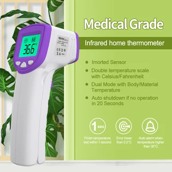 

Infrared Thermometer,Non-Contact, Accurate Infrared Reading for Baby, Toddler, Kids and Adults