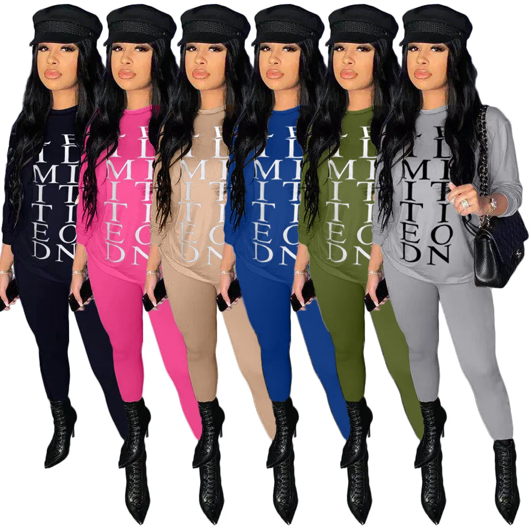 

Sweatpants Suits Set 2020 Winter Fall New Women's Casual Sweatshirts and Jogger Pants Fitness 2 Piece Set Tracksuit Matching Set