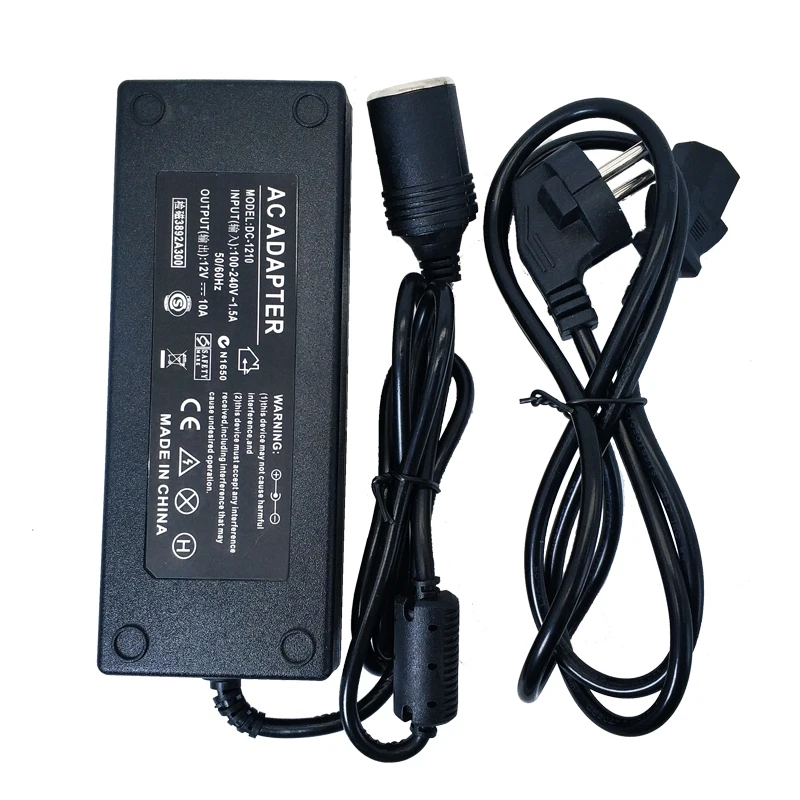 Car Cigarette Lighter Inverter 120w Ac/dc Adapter 220v 12v 2a 5a