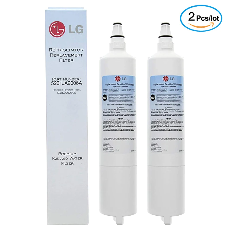 Замените фильтр холодильника LG LT600P подходит для 5231JA2006 5231JA2006A 5231JA2005A 5231JA2006F 5231JJ2001C. 2 предмета в