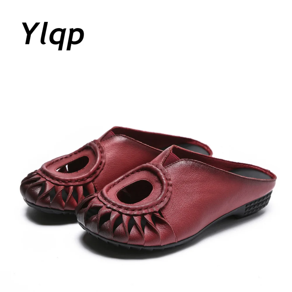 Женские сандалии из натуральной кожи на плоской подошве|women sandal shoes|summer flip flopssandal