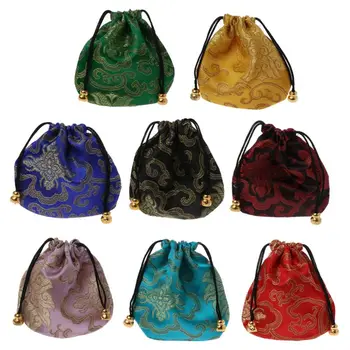 Organizzatore cinese classico della borsa dei gioielli del ricamo di stoccaggio dei gioielli del sacchetto di viaggio di seta tradizionale
