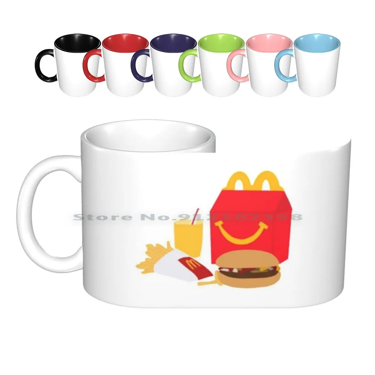 Happy Meal Tazze In Ceramica Tazze Da Caffè Tazza Da Tè Al Latte Maccies S Cheeseburger Happy Meal Fries Small Medium Large Kids