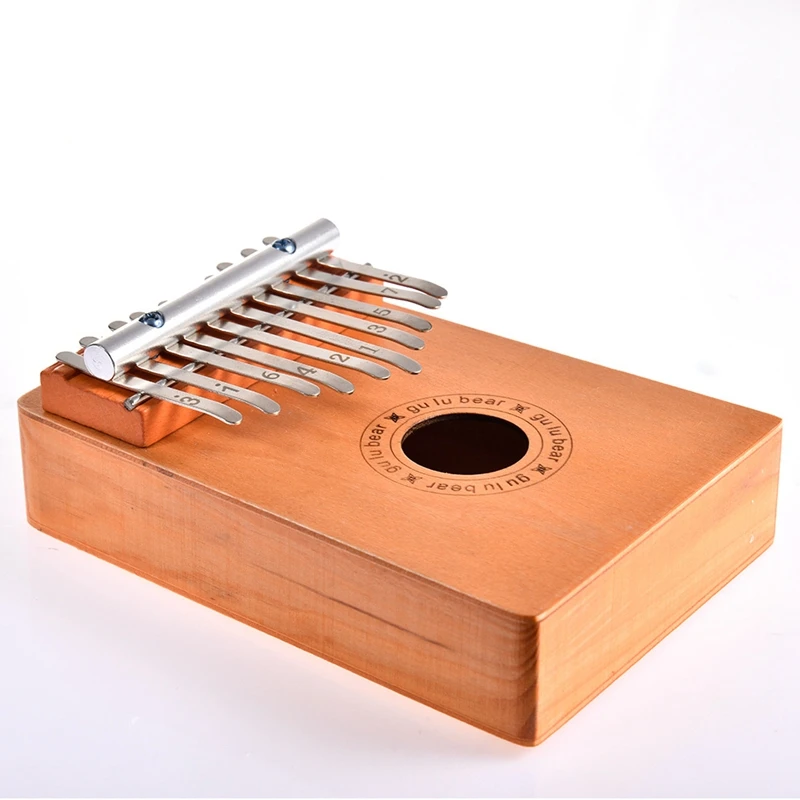 New 10 Key Kalimba Thumb Piano Solid Finger Piano for Children's Musical Instrument Toys for Beginners