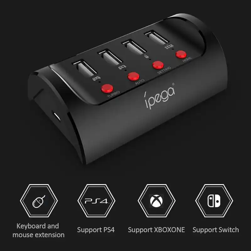 Pg 9133 Mouse Keyboard Converter Usb Wired For Nintendo Switch Ps4 X1 Fps Game Support Turbo Auto Setting Gamepads Aliexpress