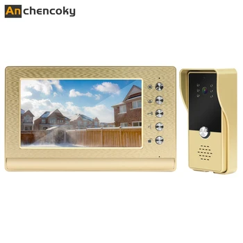 

Anchencoky Video Intercom Wired 7inch Video Doorbell With 1000TVL Call Panel Support Unlock For Home Video Door Phone System