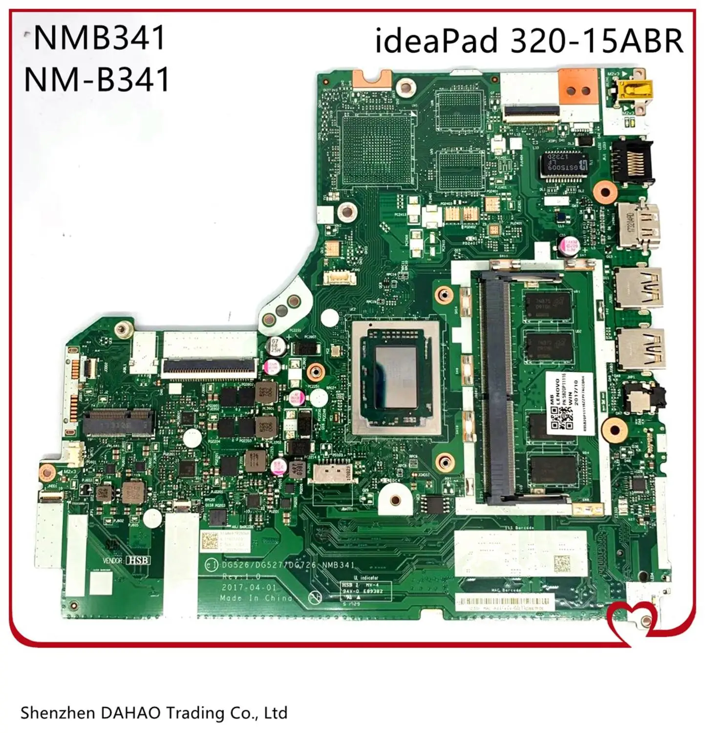 For Lenovo Ideapad 320-15ABR Laptop motherbpard NMB341 NM-B341 With CPU:A12-9720P RAM:4GB FRU:5B20P11116 100% Fully Tested | Компьютеры и