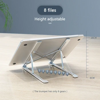 

Folding Laptop Holder Adjustable Angle Aluminum Alloy Desktop Portable Office Non Slip Stand for 11-17.3inch Notebook Tablet