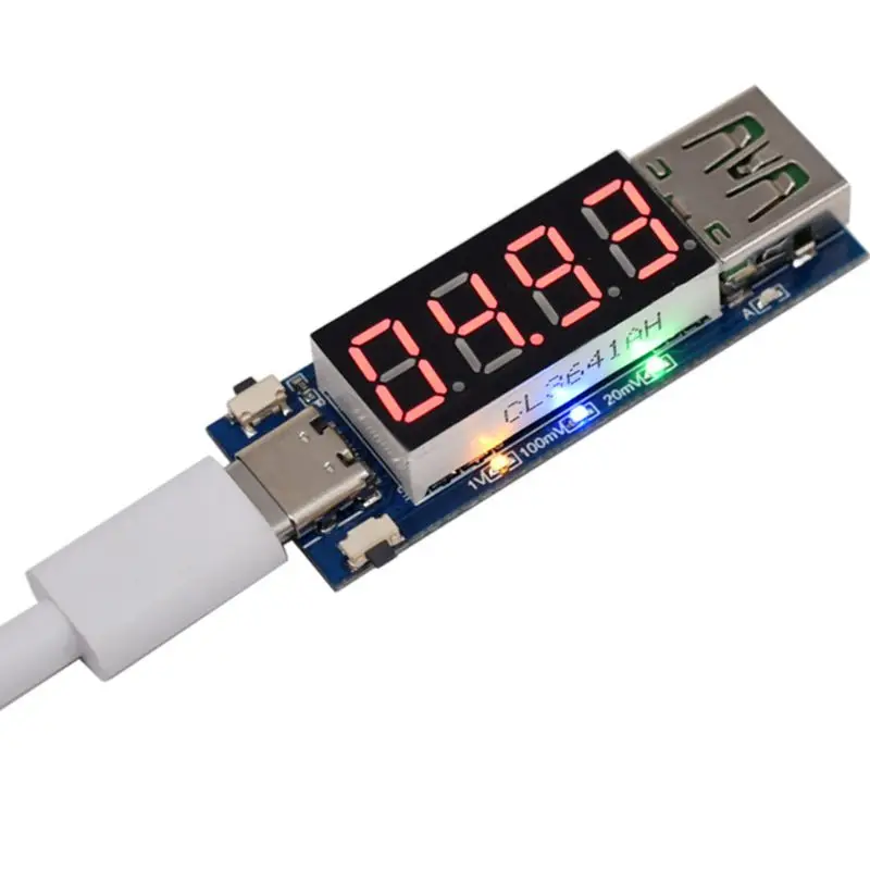 

Quick Charger Type-C USB Voltage Current Tester Detector Trigger Digital Voltmeter Ammeter Mobile Power Supply