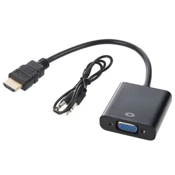 

New 1080P HDMI Male to VGA Female Video Converter Adapter Cable for PC DVD HDTV Built-in Chipset UM