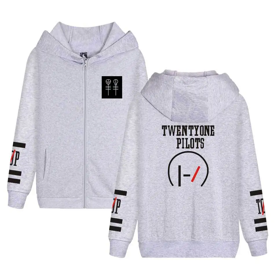 Twenty ONE Pilots Band New Style Coat Europe And America Fashion Zipper Cardigan Hoodie COUPLE'S