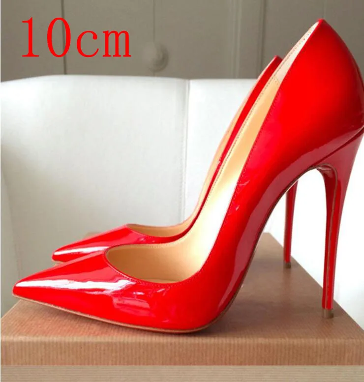 So Kate/обувь телесного цвета женские туфли-лодочки туфли из змеиной кожи пикантные туфли с острым носком на высоком каблуке красного цвета итальянские туфли на шпильке для вечеринки 12 см 10 см 8 см - Цвет: red 10cm