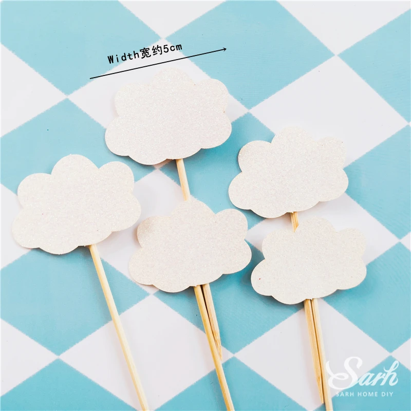 5pc clouds set Луна слон звезда белка торт Топпер для душа ребенка выпечки Десерт День Рождения украшения юбилей принадлежности для детей сладкие подарки - Цвет: 5pc clouds set