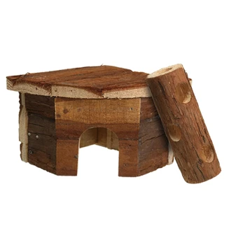 

Quality 2 Pcs Wooden House Villa Cage Exercise Toys for Hamster Hedgehog Mouse Rat Guinea Pig, 10 -Hamsters & 4 S - Pipe