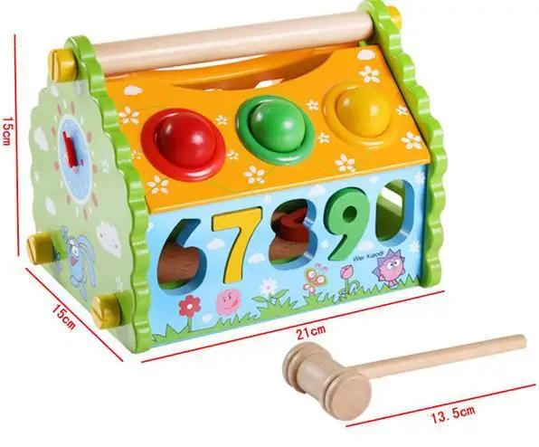 Youdele Multi-functional Disassembly Knock the Ball Acumen Estates Are Jf40 Numbers House Children'S Educational Wooden Toys 0.9