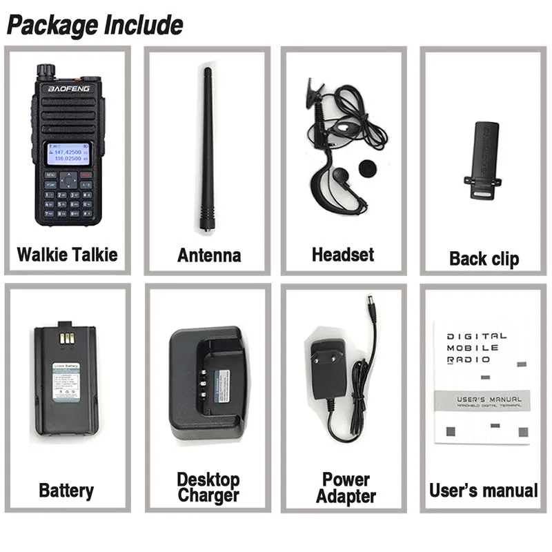 Baofeng DM-1801 DMR радио Двухдиапазонная рация Tier I Tier II Dual Time slot Uhf Vhf цифровой аналоговый радиоприемник Comunicador станция