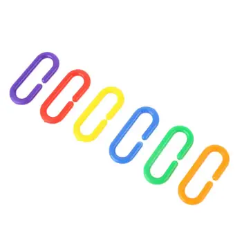 

100Pcs Plastic Chain Parrot Bird Bite Toys Clip Hook Links Wearable High Quality